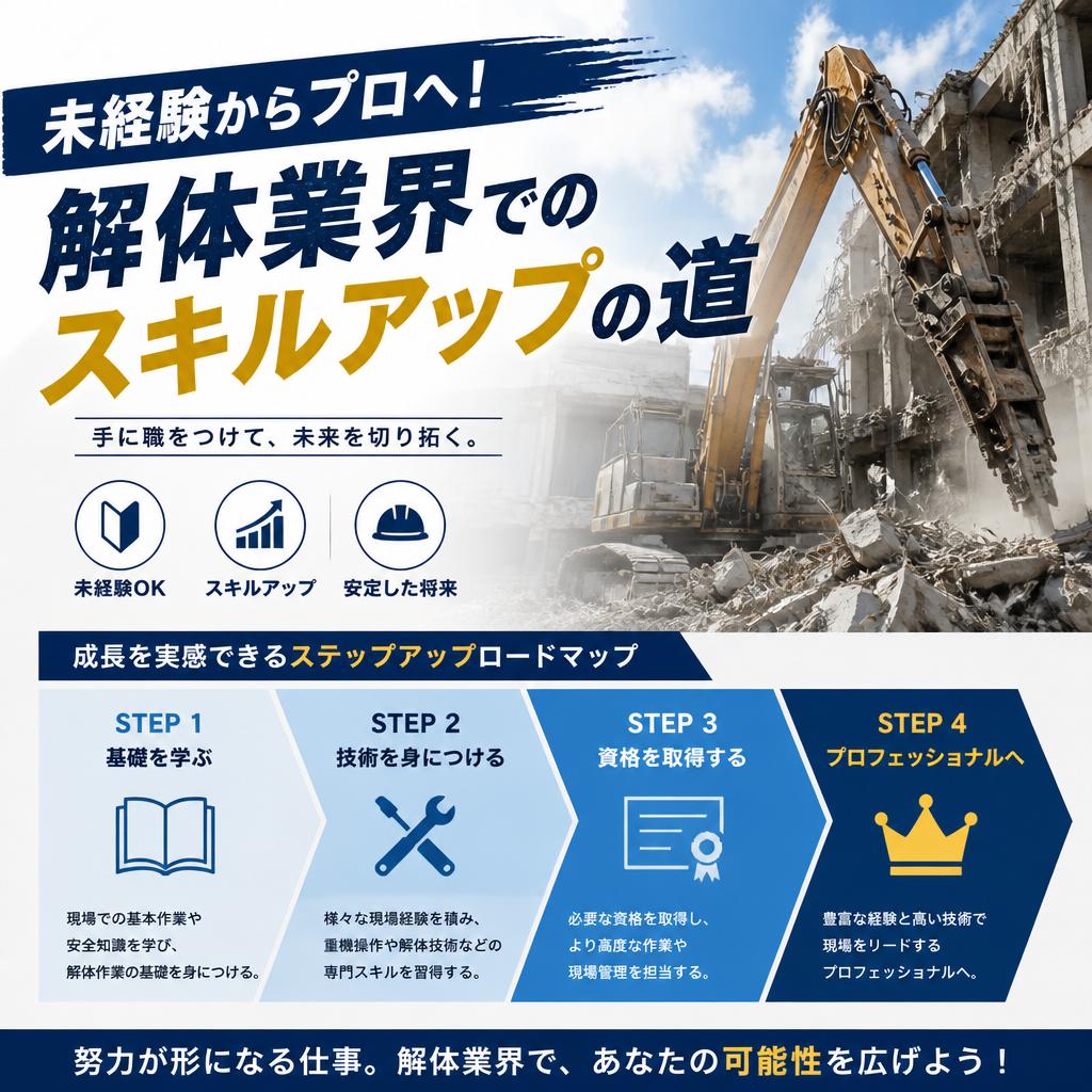 未経験からプロへ！解体業界でのスキルアップの道