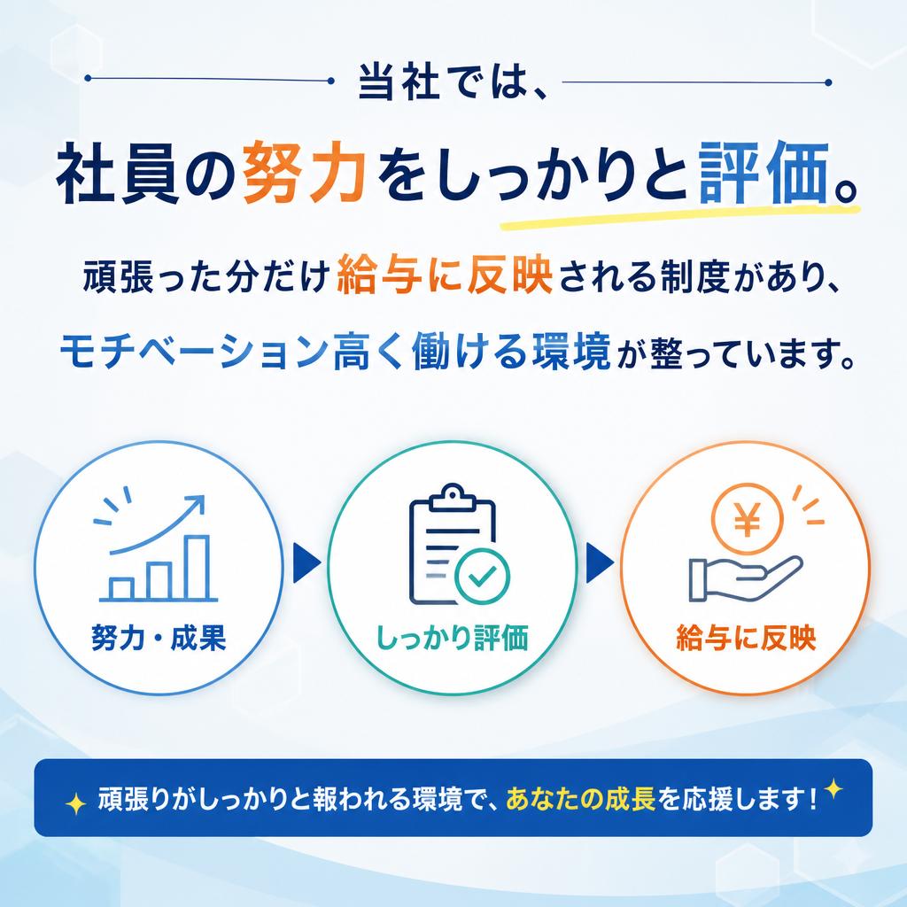 頑張りが給与に反映